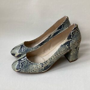 Cole Haan Go-to-collection Snakeskin Print Chunky Heels